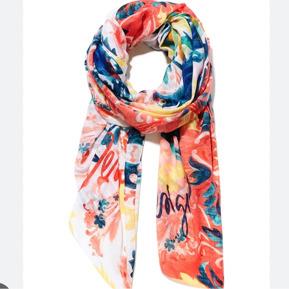 Desigual Accessories - Desigual “Born” Parrot Print Scarf | Colorful Boho Statement Wrap